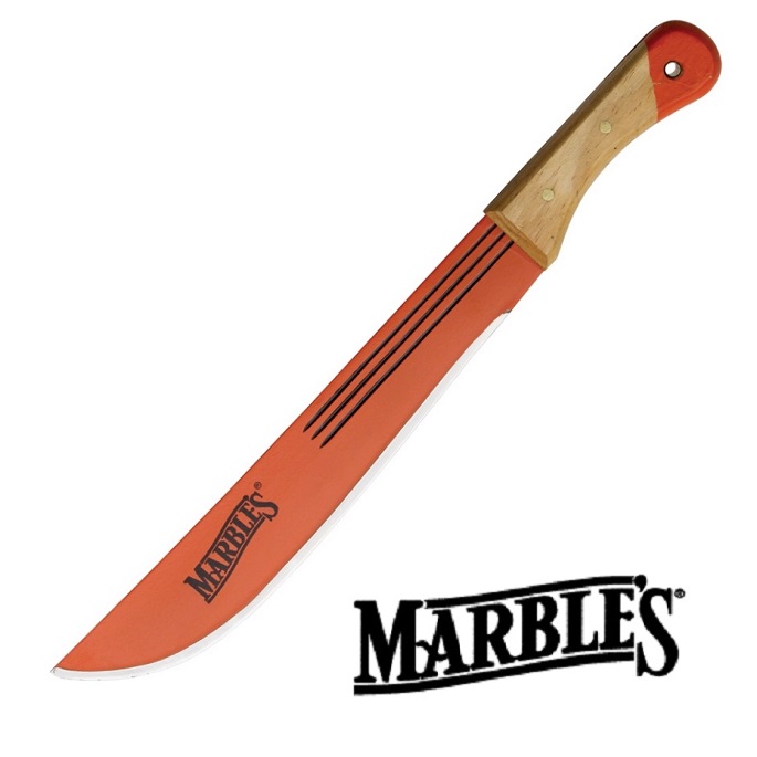 Marble's 14 Inch Bush/Latin Machete with Orange Finish