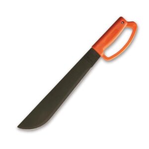Ontario-12-inch-camper-bush-latin-machete-with-orange-d-handle-grip