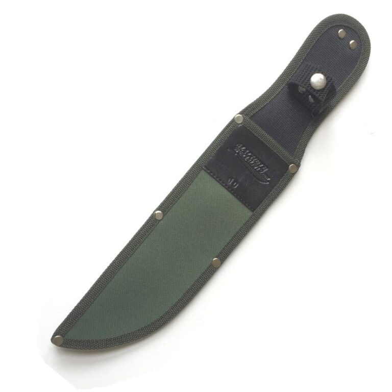 Green Canvas LEFT Handed 10 Inch Paratrooper Machete Sheath