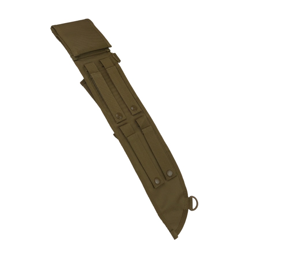 Brown Canvas 18 Inch MOLLE Compatible Bush Machete Sheath From Rothco