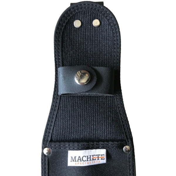 Machete Specialists 18 Inch Black. Made in USA. Sheath Grip and snap detail